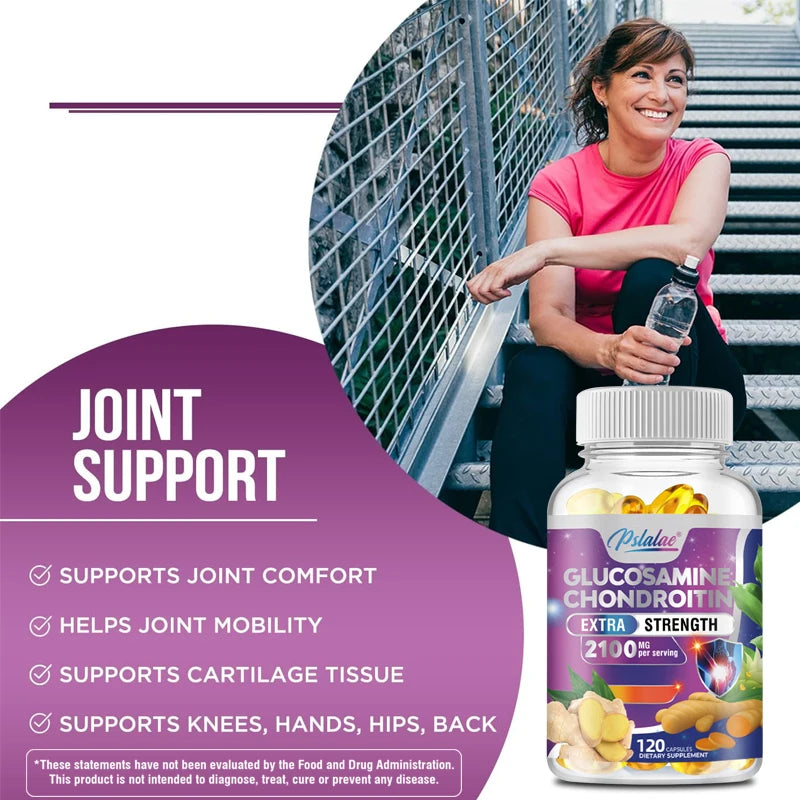 Glucosamine Chondroitin MSM Turmeric Boswellia - Joint Health and Joint Function Support - 120 Capsules