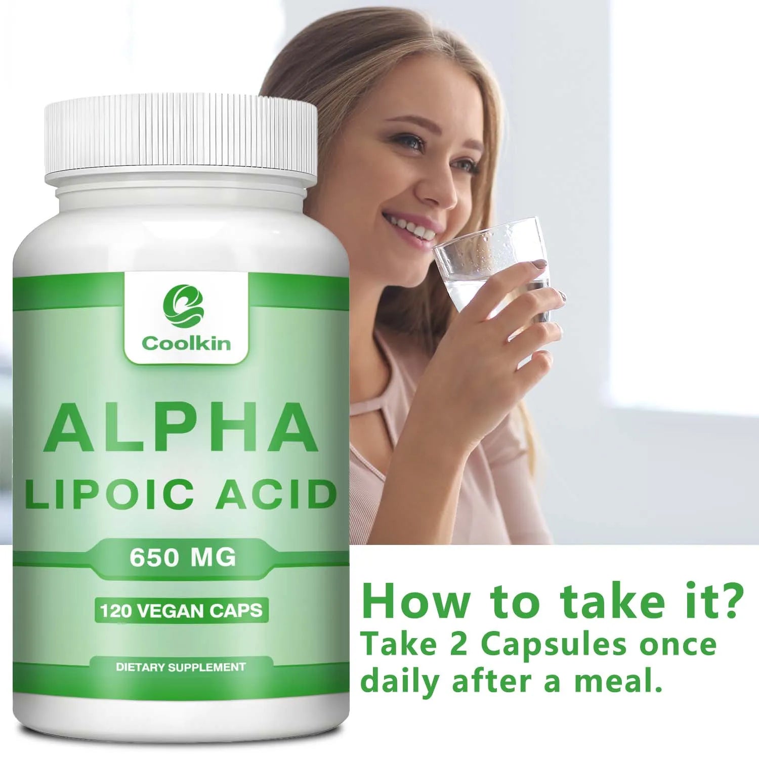Alpha Lipoic Acid - ALA Supplement for Nerve, Energy and Metabolism Support, Antioxidant - 120 Capsules
