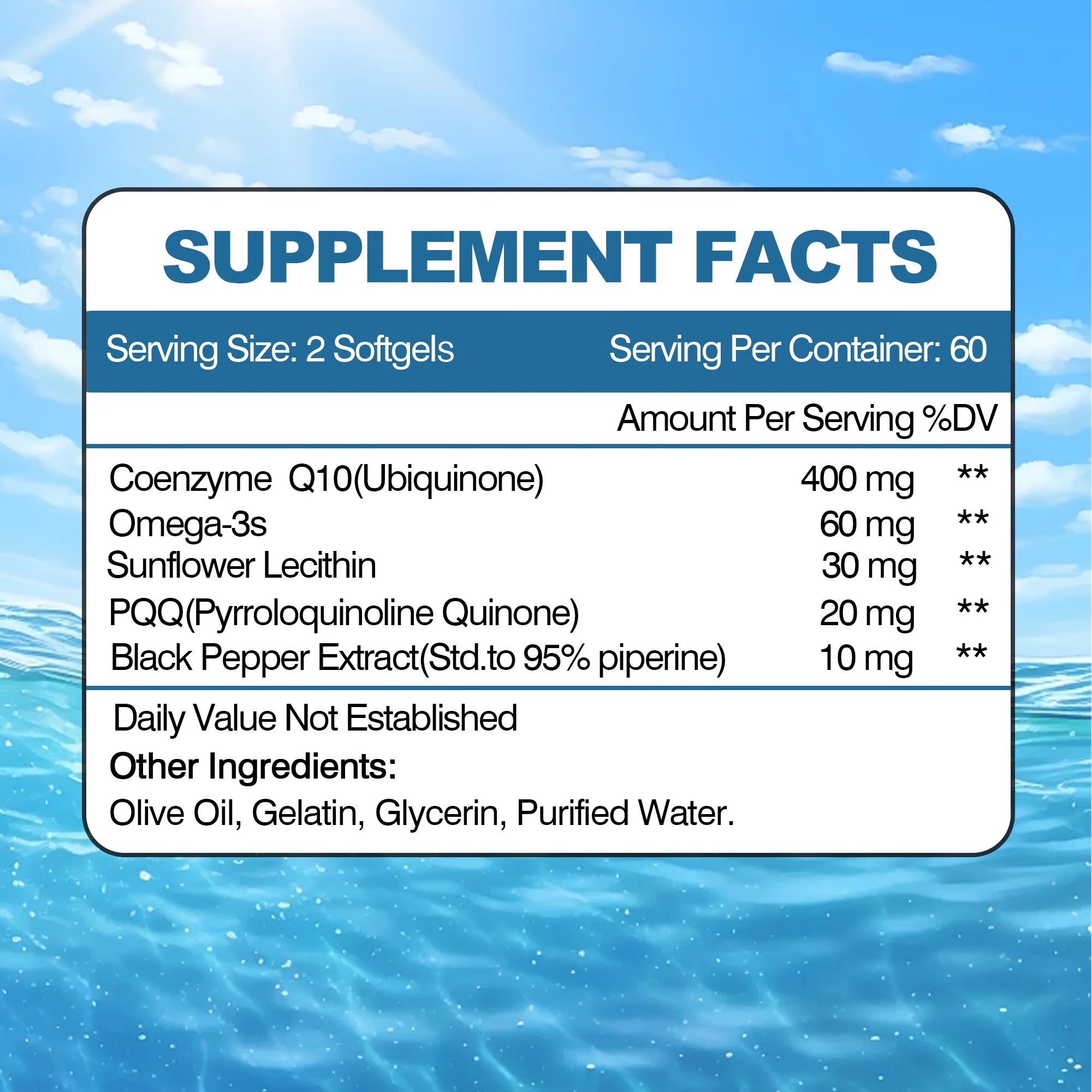 CoQ10 400mg - Supports Energy Production, Heart, Cardiovascular Health, Promotes Blood Circulation, Antioxidant - 120 Capsules