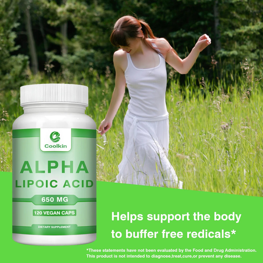 Alpha Lipoic Acid - ALA Supplement for Nerve, Energy and Metabolism Support, Antioxidant - 120 Capsules