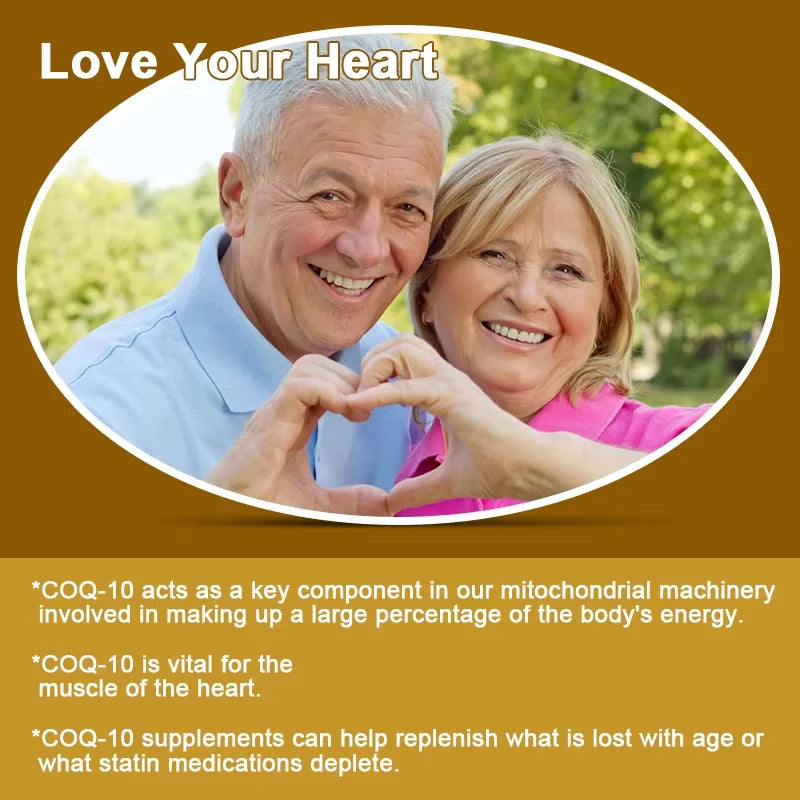 BEWORTHS Coenzyme Q10 Capsules COQ10 Health Supplement for Adult Enhance Heart Function Support Brain and Skin Health