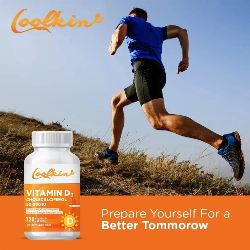 Vitamin D3 50000 IU - Immune Support, Promotes Muscle Health, Bones and Nervous System Health