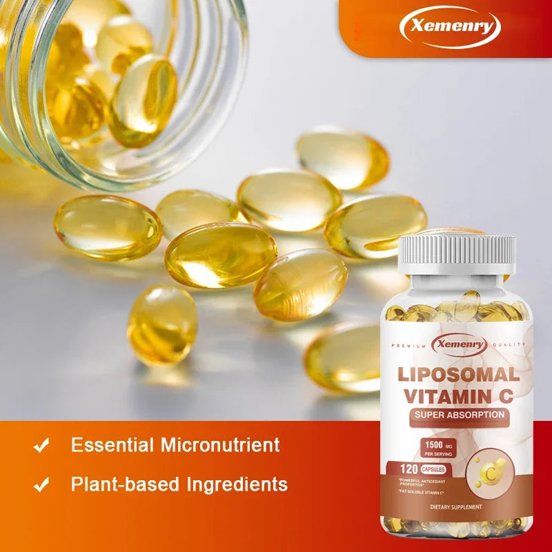 Liposomal Vitamin C - Promotes Collagen Production, Antioxidant, Boosts The Immune System - 120 Capsules