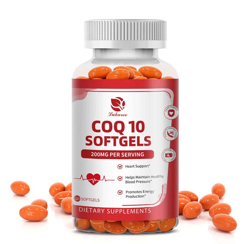 High absorption CoQ10 200MG-CoQ10 supplement 120 pills for heart health &energy production-enhanced CoQ10 nutritional supplement