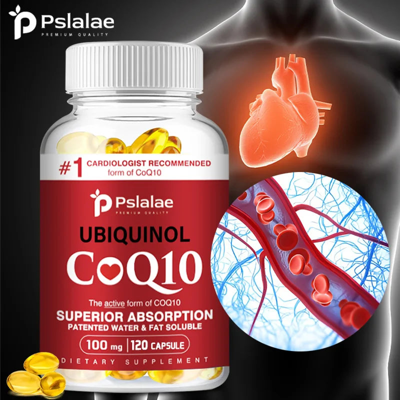 CoQ10 100mg - Fat-soluble, Natural Supplement That Supports Blood Circulation - 120 Capsules